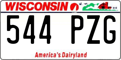 WI license plate 544PZG