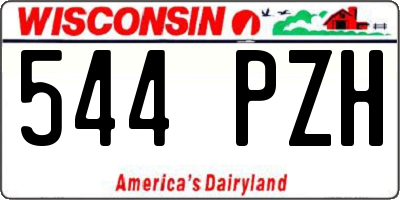 WI license plate 544PZH