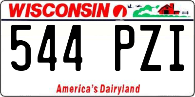 WI license plate 544PZI