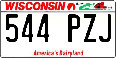 WI license plate 544PZJ
