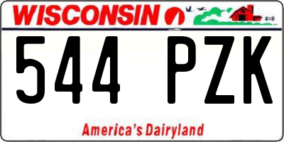 WI license plate 544PZK