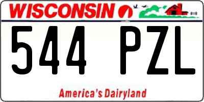 WI license plate 544PZL