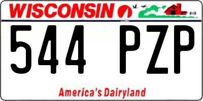WI license plate 544PZP