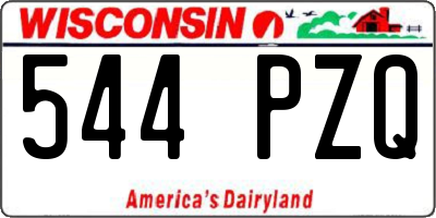 WI license plate 544PZQ