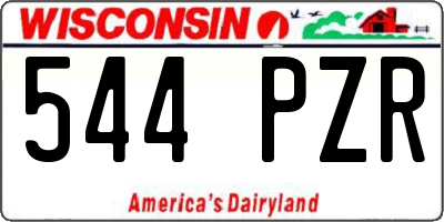 WI license plate 544PZR