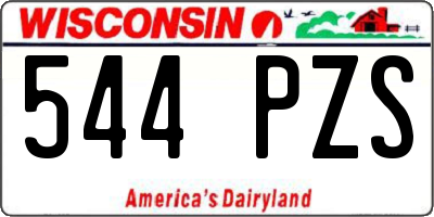 WI license plate 544PZS