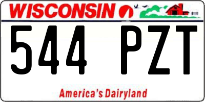 WI license plate 544PZT