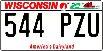 WI license plate 544PZU