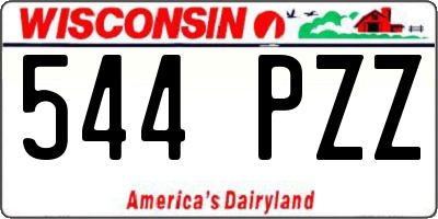 WI license plate 544PZZ