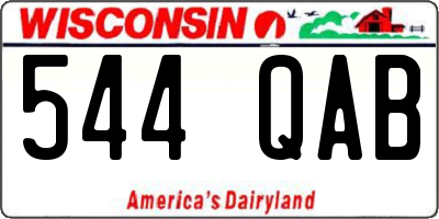 WI license plate 544QAB