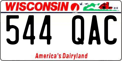 WI license plate 544QAC