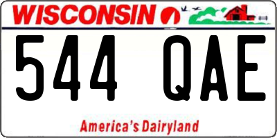 WI license plate 544QAE