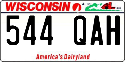 WI license plate 544QAH