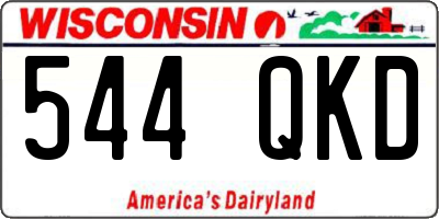 WI license plate 544QKD