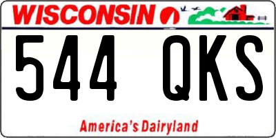 WI license plate 544QKS
