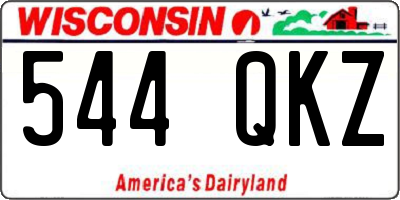 WI license plate 544QKZ