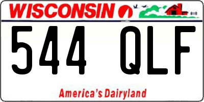WI license plate 544QLF