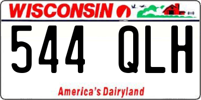 WI license plate 544QLH