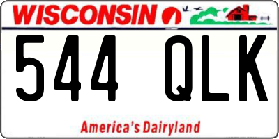 WI license plate 544QLK