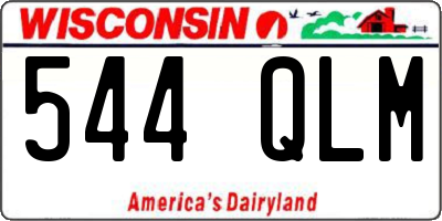 WI license plate 544QLM