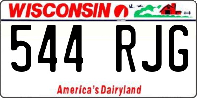 WI license plate 544RJG