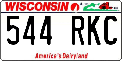 WI license plate 544RKC