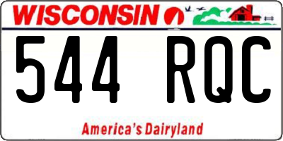 WI license plate 544RQC