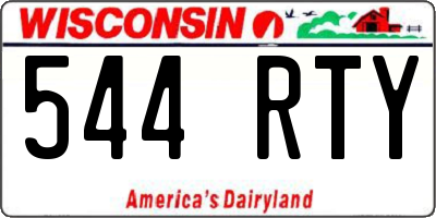 WI license plate 544RTY