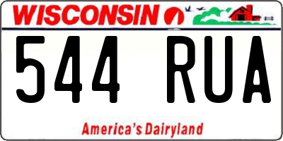 WI license plate 544RUA