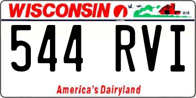 WI license plate 544RVI