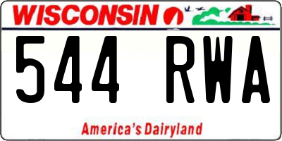 WI license plate 544RWA