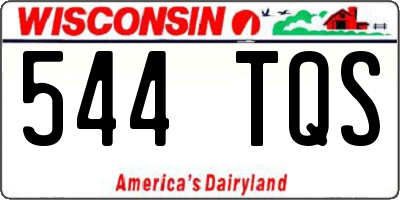 WI license plate 544TQS
