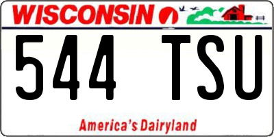 WI license plate 544TSU