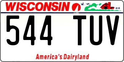 WI license plate 544TUV