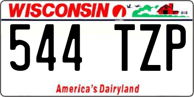 WI license plate 544TZP