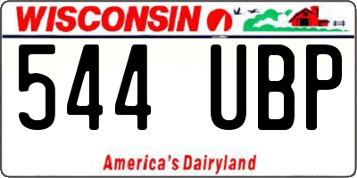 WI license plate 544UBP