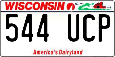 WI license plate 544UCP