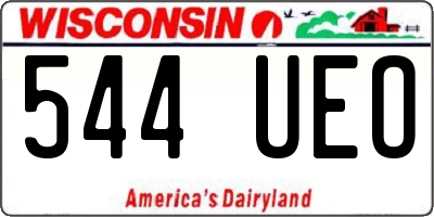 WI license plate 544UEO