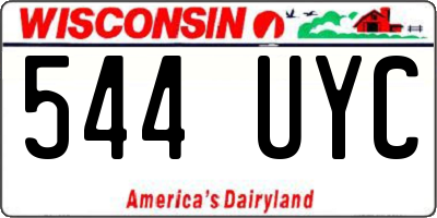 WI license plate 544UYC