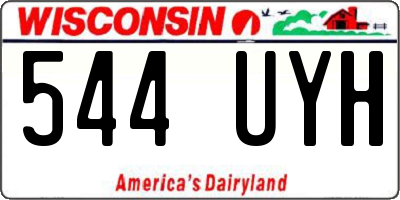 WI license plate 544UYH