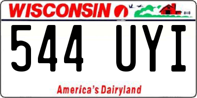 WI license plate 544UYI