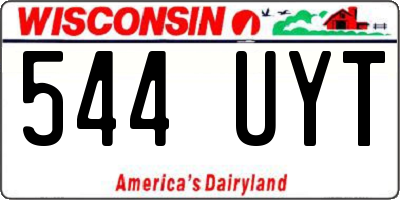 WI license plate 544UYT