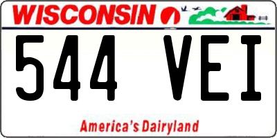 WI license plate 544VEI