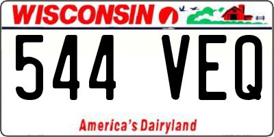 WI license plate 544VEQ