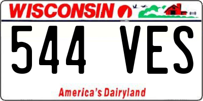 WI license plate 544VES
