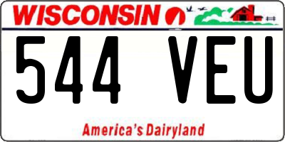 WI license plate 544VEU