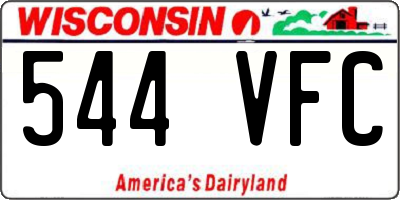 WI license plate 544VFC