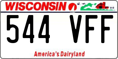 WI license plate 544VFF