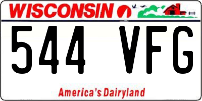 WI license plate 544VFG