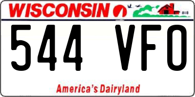 WI license plate 544VFO